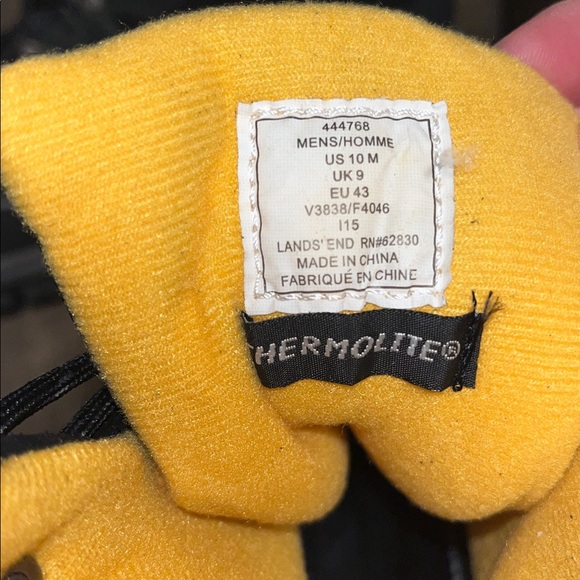 Lands' End Boots Hiking Camping Kenosha Thermolite Ankle Lace-Up Men Sz 10 - Picture 7 of 10